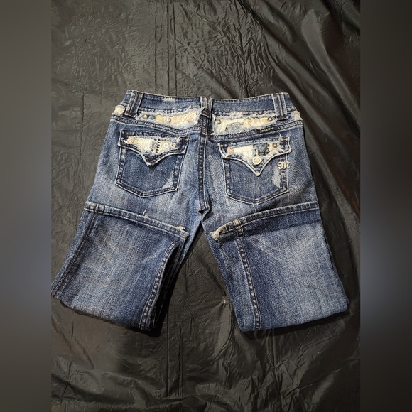 Miss Me classic, distressed, embellished bootcut jeans Size 26 - Picture 10 of 14